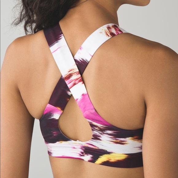Lululemon All Sport Bra III Pigment Wind Berry Rumble Multi - Picture 1 of 9